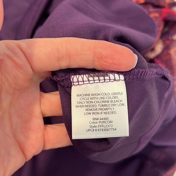 Faded Glory EUC purple zig zag print maxi dress adjustable straps fully lined - Picture 7 of 11